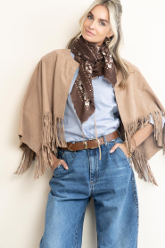 Dante6 |  Suède fringe poncho Spencer | natural | Picture 2