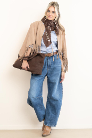 Dante6 |  Suède fringe poncho Spencer | natural | Picture 3