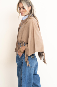 Dante6 |  Suède fringe poncho Spencer | natural | Picture 6