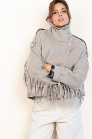 Dante6 |  Wool fringe jacket Haven | beige | Picture 2