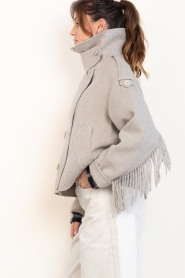 Dante6 |  Wool fringe jacket Haven | beige | Picture 7