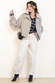 Dante6 |  Wool fringe jacket Haven | beige | Picture 3
