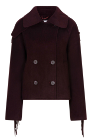 Dante6 |  Wool fringe jacket Haven | burgundy | Picture 1