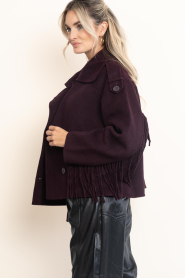 Dante6 |  Wool fringe jacket Haven | burgundy | Picture 9