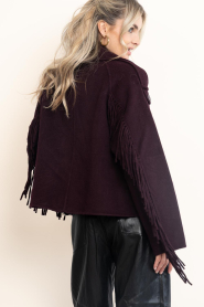 Dante6 |  Wool fringe jacket Haven | burgundy | Picture 10