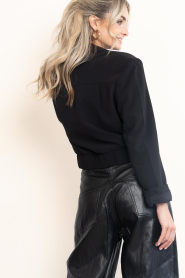 Dante6 |  Cropped blazer Reilley | black | Picture 8