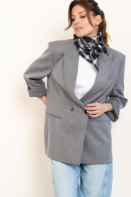 Dante6 |  Wrap blazer Bolton | grey | Picture 5