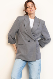 Dante6 |  Wrap blazer Bolton | grey | Picture 7