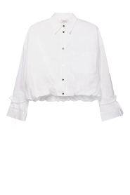 Aaiko |  Cropped blouse with rhinestones Mikkie | white | Picture 1
