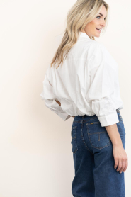 Aaiko |  Cropped blouse with rhinestones Mikkie | white | Picture 8