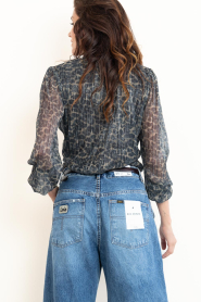 Aaiko |  Semi-transparent top with Tory leopard print | animal print | Picture 8