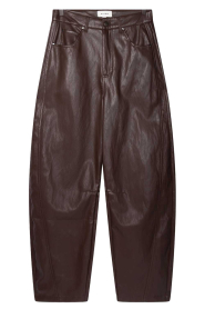 Aaiko |  PU barrel pants Quin | darkbrown | Picture 1