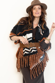 Aaiko |  Wool blend poncho Mila | black | Picture 5