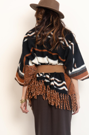 Aaiko |  Wool blend poncho Mila | black | Picture 7