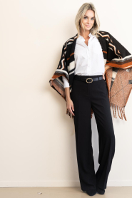 Aaiko |  Wool blend poncho Mila | black | Picture 8
