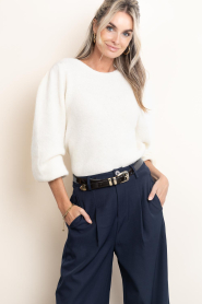 Aaiko |  Soft knitted sweater Denize | cream | Picture 4