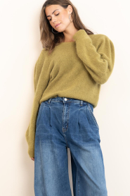 Aaiko |  Soft knitted sweater Denize | curry | Picture 4