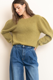Aaiko |  Soft knitted sweater Denize | curry | Picture 5