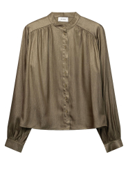 Aaiko |  Shimmer pleated blouse Liv | green 