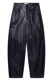 Aaiko |  Faux leather barrel pants Quin | darkblue