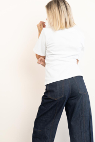 Co'Couture :  T-shirt with bow detail Oriane | white - img7