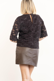 Co'Couture :  Lace top Trey | brown - img6