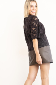 Co'Couture :  Lace top Trey | brown - img5