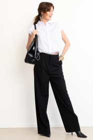 Co'Couture |  Cropped balloon blouse Elara | white | Picture 3