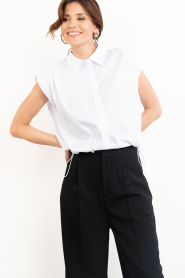 Co'Couture |  Cropped balloon blouse Elara | white | Picture 6