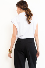 Co'Couture |  Cropped balloon blouse Elara | white | Picture 9
