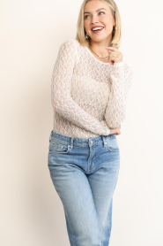 Co'Couture :  Lace mesh top Barna | Natural - img4
