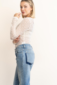 Co'Couture :  Lace mesh top Barna | Natural - img6