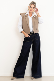 Co'Couture :  Flared high waist jeans Sol | blue - img2