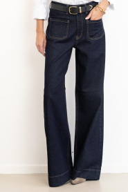 Co'Couture :  Flared high waist jeans Sol | blue - img4