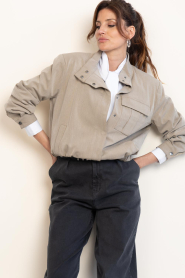 Co'Couture |  Bomber cargo jacket Emina | beige | Picture 6