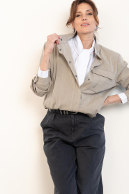 Co'Couture |  Bomber cargo jacket Emina | beige | Picture 7