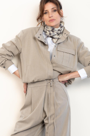 Co'Couture |  Bomber cargo jacket Emina | beige | Picture 5