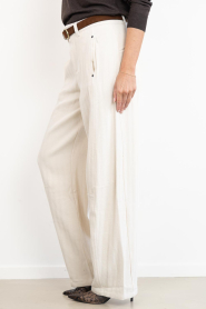 Co'Couture :  Herringbone trousers Calin | natural - img5