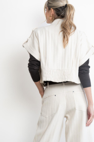 Co'Couture :  Herringbone waistcoat Calin | natural - img8