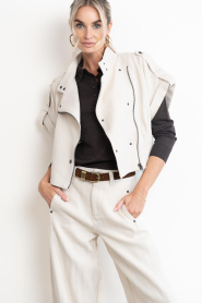 Co'Couture :  Herringbone waistcoat Calin | natural - img6