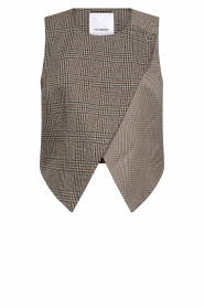 Co'Couture |  Checked singlet to Veya | brown | Picture 1
