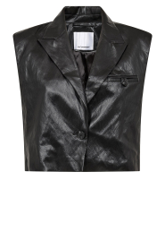 Co'Couture |  Faux leather waistcoat Gitt | black | Picture 1