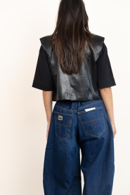 Co'Couture | Faux leren gilet Gitt | zwart | Afbeelding 7