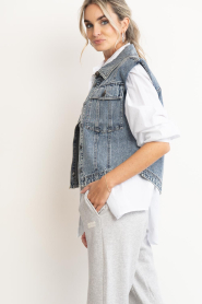 Co'Couture :  Denim waistcoat Denice | blue - img7