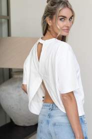 Est'Seven |  Cotton t-shirt Sasacha | white | Picture 2