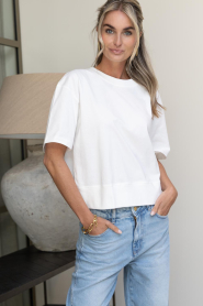Est'Seven |  Cotton t-shirt Sasacha | white | Picture 4