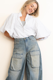 Est'Seven |  Blouse with bow detail Nia | white | Picture 2