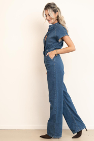 Est'Seven |  Denim stretch jumpsuit Haley | blue | Picture 7