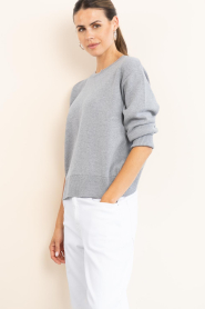 Est'Seven |  Soft cotton sweater Jayden | grey | Picture 4