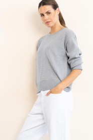 Est'Seven |  Soft cotton sweater Jayden | grey | Picture 6